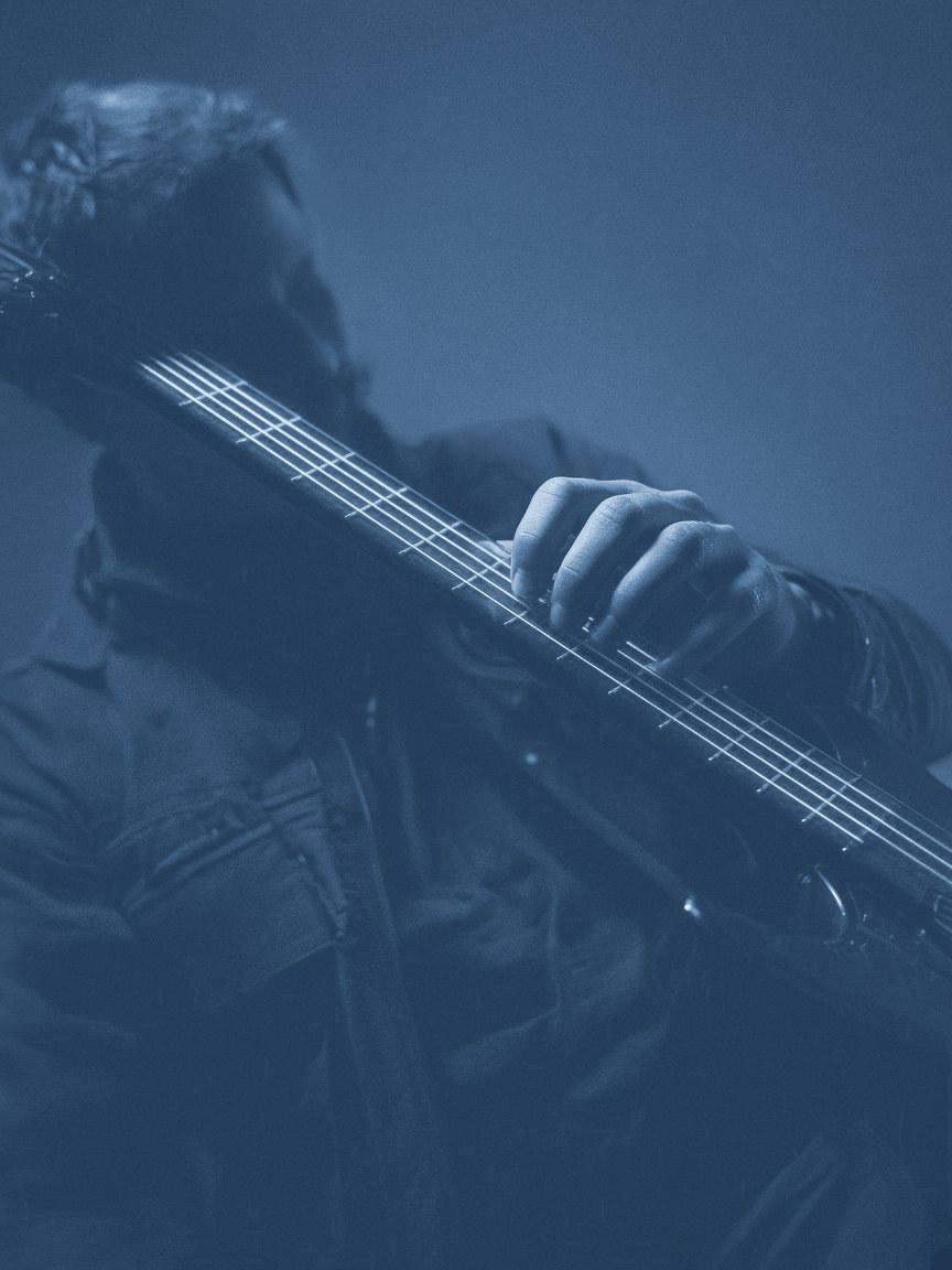 freq with a guitar neck across the frame
