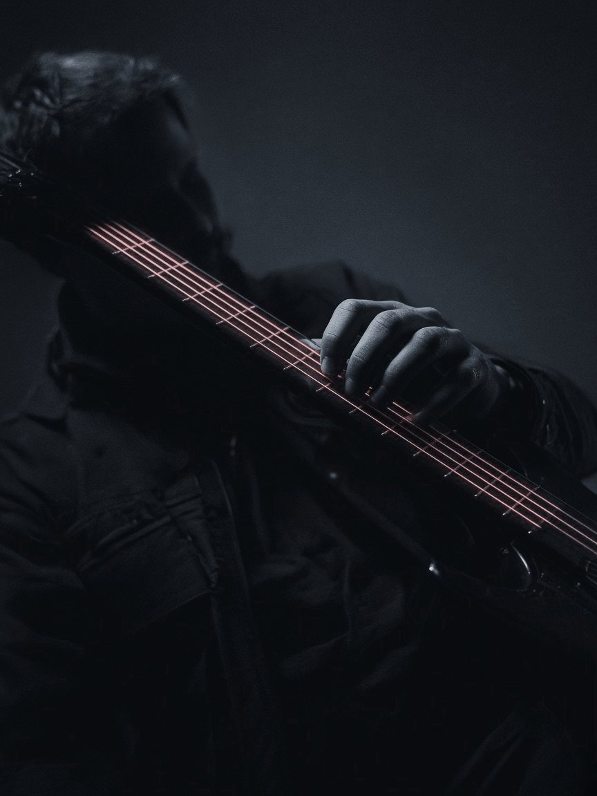 freq with a guitar neck across the frame