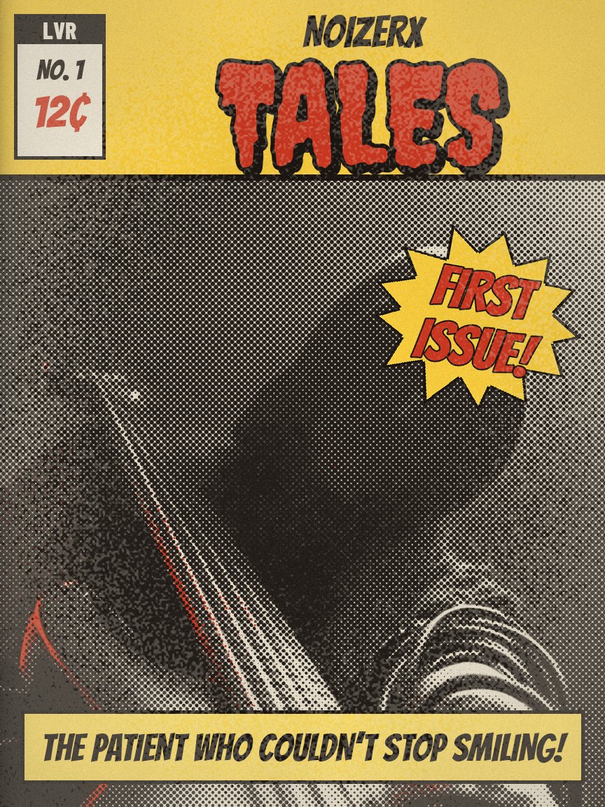 Comic cover for NoizeRx Tales number 1: a hooded figure with a bass