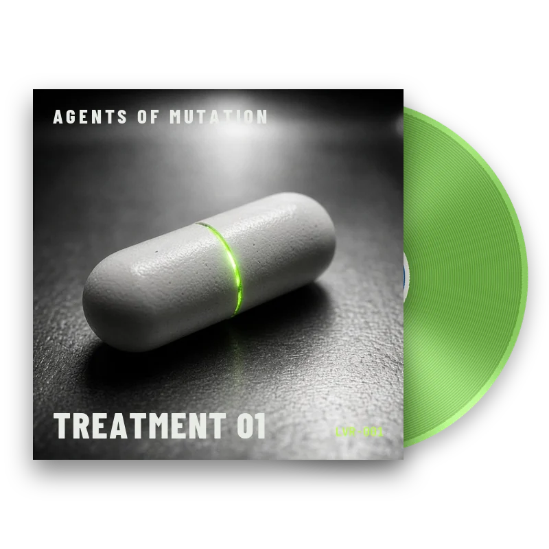Treatment 01 on green 7-inch vinyl, sliding out of its picture sleeve