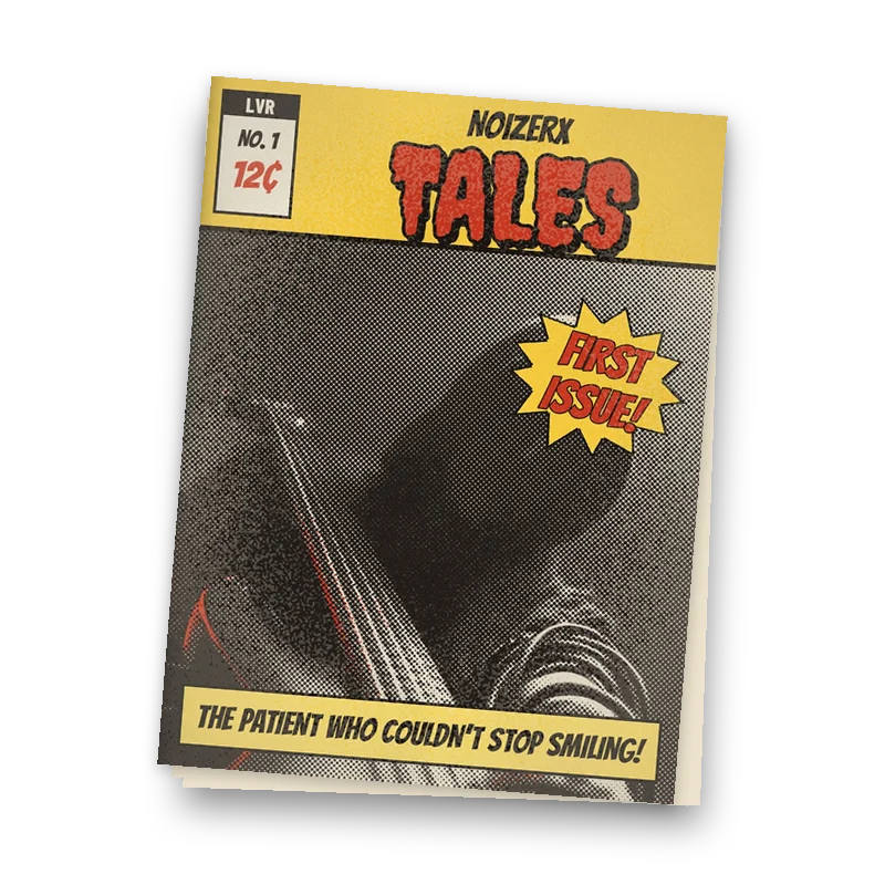 Cover of NoizeRx Tales number 1, a 1960s style horror comic